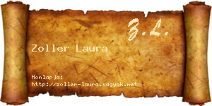Zoller Laura névjegykártya